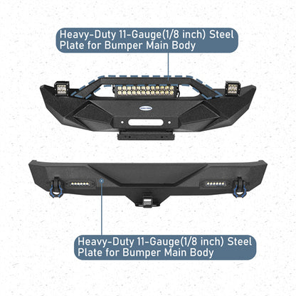 Blade Stubby Front Bumper & Different Trail Rear Bumper Combo(07-18 Jeep Wrangler JK) - ultralisk4x4