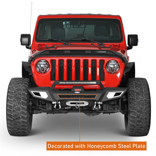 Aftermarket Front Bumper For 18-23 Jeep Wrangler JL & Jeep Gladiator JT - Ultralisk 4x4 ul3044s 12