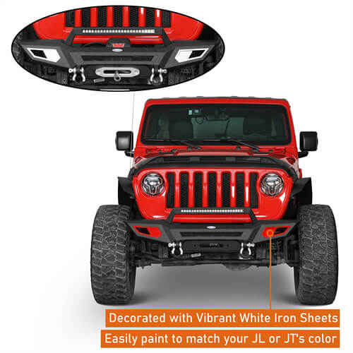 Aftermarket Front Bumper For 18-23 Jeep Wrangler JL & Jeep Gladiator JT - Ultralisk 4x4 ul3044s 14