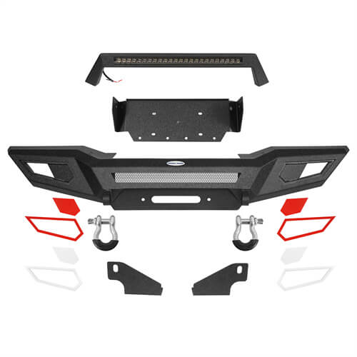 Aftermarket Front Bumper For 18-23 Jeep Wrangler JL & Jeep Gladiator JT - Ultralisk 4x4 ul3044s 21