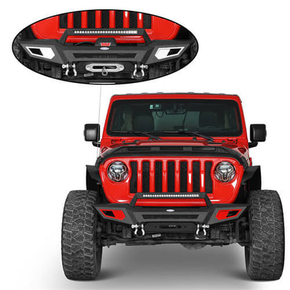 Aftermarket Front Bumper For 18-23 Jeep Wrangler JL & Jeep Gladiator JT - Ultralisk 4x4 ul3044s 5