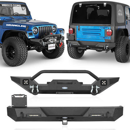 Different Trail Mid Width Front & Rear Bumper Combo For 1997-2006 Jeep Wrangler TJ - ultralisk 4x4