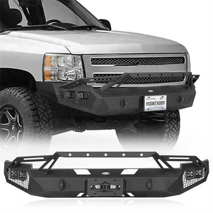 Earthshaker Series Front Bumper For 2007-2013 Chevy Silverado 1500 2nd Generation - Ultralisk4x4-u9034-1