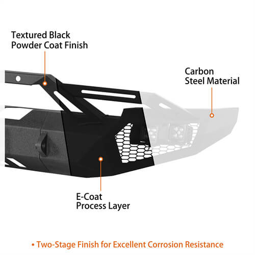 Earthshaker Series Front Bumper For 2007-2013 Chevy Silverado 1500 2nd Generation - Ultralisk4x4-u9034-10