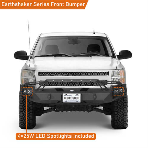 Earthshaker Series Front Bumper For 2007-2013 Chevy Silverado 1500 2nd Generation - Ultralisk4x4-u9034-4