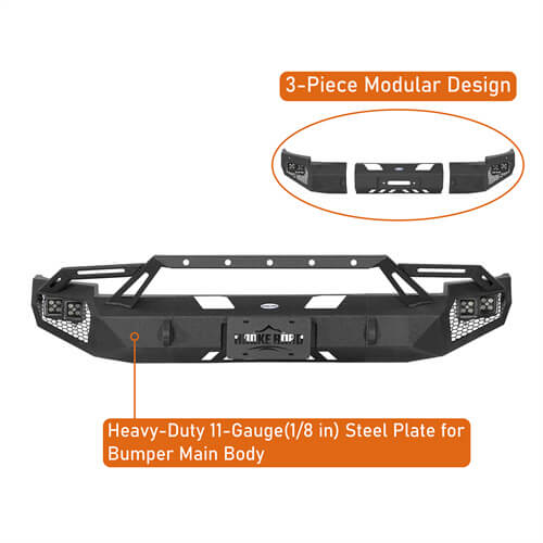 Earthshaker Series Front Bumper For 2007-2013 Chevy Silverado 1500 2nd Generation - Ultralisk4x4-u9034-7