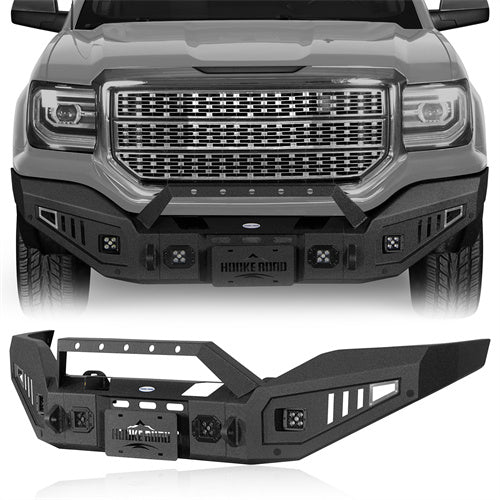 Full-width Front Bumper For 2016-2018 GMC Sierra 1500 - Ultralisk4x4-u9460-1