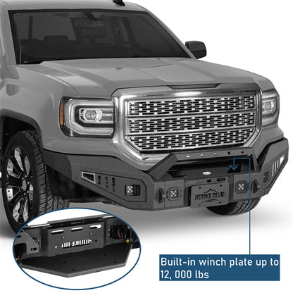 Full-width Front Bumper For 2016-2018 GMC Sierra 1500 - Ultralisk4x4-u9460-8