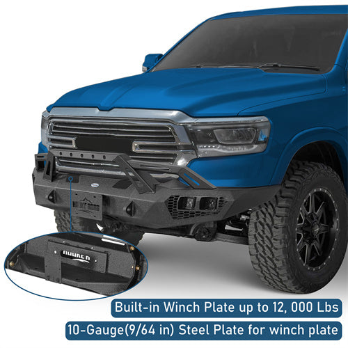 Off-Road Front Bumper For 2019-2024 Ram 1500(Excluding EcoDiesel, Rebel & TRX)(Does not for 19-24 Ram 1500 Classic Models) - Ultralisk4x4