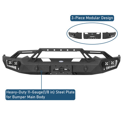 Off-Road Front Bumper For 2019-2024 Ram 1500(Excluding EcoDiesel, Rebel & TRX)(Does not for 19-24 Ram 1500 Classic Models) - Ultralisk4x4