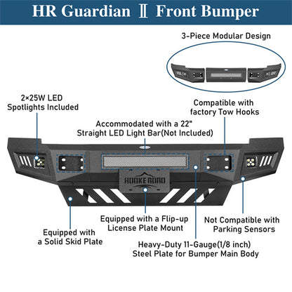 Aftermarket Guardian Ⅱ Front Bumper For 2010-2018 Ram 2500 3500 - Ultralisk4x4