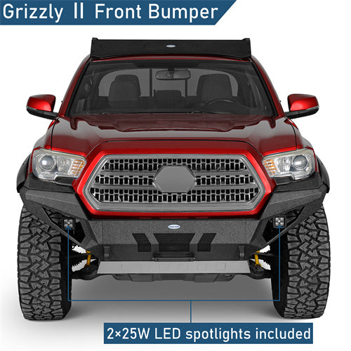 Front Bumper w/ LED Lights For 2016-2023 Toyota Tacoma 3rd Gen - Ultralisk4x4 -u4227-4