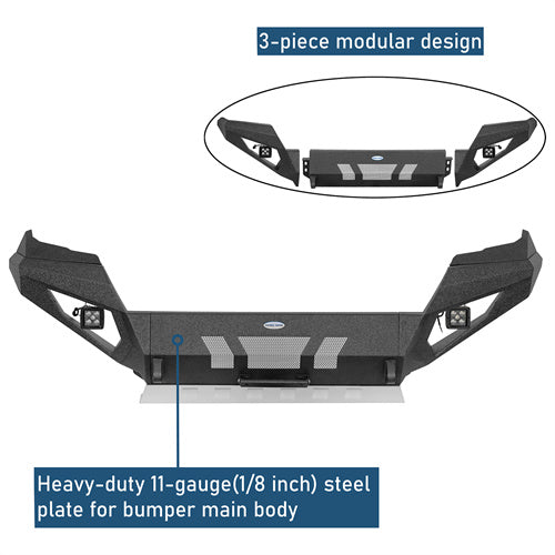 Front Bumper w/ LED Lights For 2016-2023 Toyota Tacoma 3rd Gen - Ultralisk4x4 -u4227-9