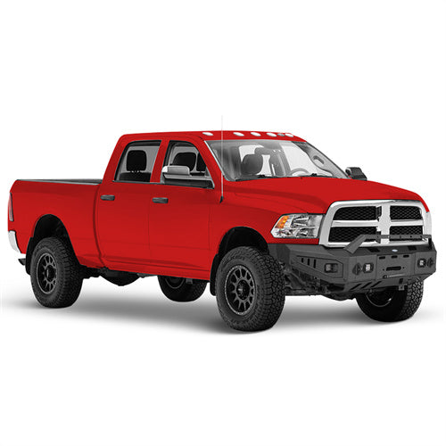 Discovery Ⅰ Full-Width Front Bumper w/ Winch Plate & LED Spotlights For 2010-2018 Ram 2500 - Ultralisk4x4