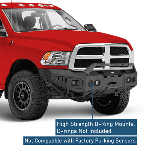 Discovery Ⅰ Full-Width Front Bumper w/ Winch Plate & LED Spotlights For 2010-2018 Ram 2500 - Ultralisk4x4