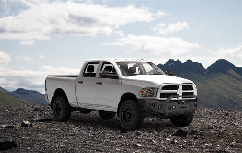 Discovery Ⅰ Full-Width Full-Width Front Bumper w/ Winch Plate & LED Spotlights For 2010-2018 Ram 2500 - Ultralisk4x4-21