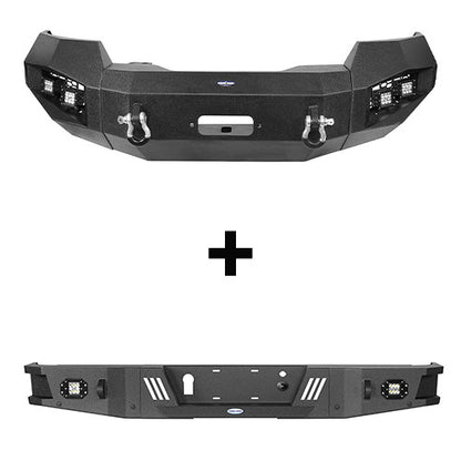 Front Bumper & Rear Bumper w/Lights & Towing Hooks for 2006-2008 Ford F-150 ultralisk4x4 ULB.8000+8204 2