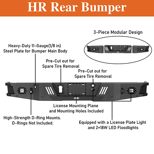 Front Bumper & Rear Bumper w/Lights & Towing Hooks for 2006-2008 Ford F-150 ultralisk4x4 ULB.8000+8204 25