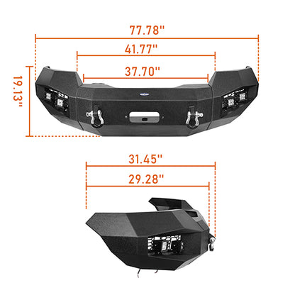 Front Bumper & Rear Bumper w/Lights & Towing Hooks for 2006-2008 Ford F-150 ultralisk4x4 ULB.8000+8204 26