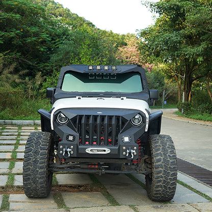 Mad Max Front Bumper & Rear Bumper w/Spare Tire Carrier for 2007-2018 Jeep Wrangler JK ultralisk4x4 ULB.2038+2015 4