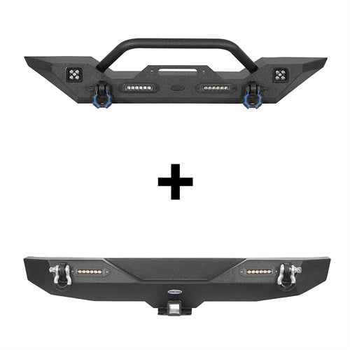 Different Trail Front Bumper & Rear Bumper Combo(07-18 Jeep Wrangler JK) - Ultralisk 4x4