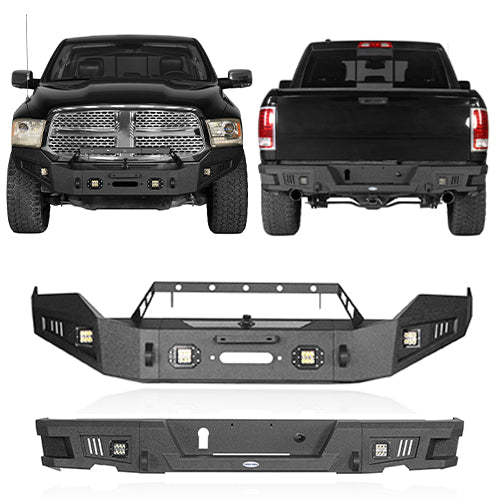 Dodge Ram Front Bumper & Rear Bumper for 2013-2018 Dodge Ram 1500 ultralisk4x4 ULB.6001+6005 1