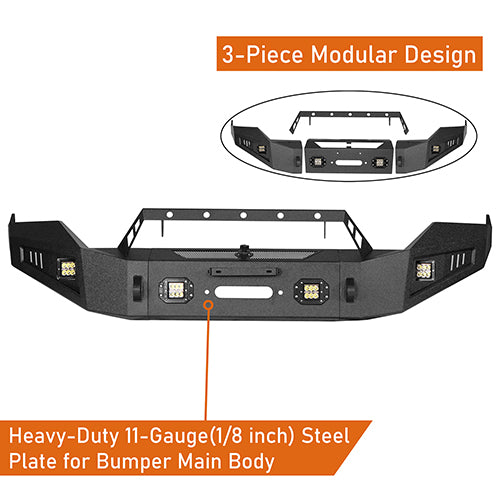 Dodge Ram Front Bumper & Rear Bumper for 2013-2018 Dodge Ram 1500 ultralisk4x4 ULB.6001+6005 12