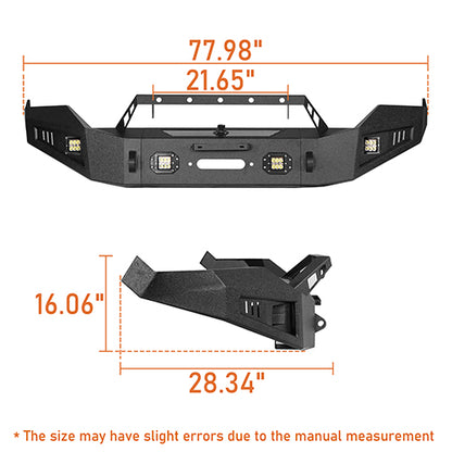 Dodge Ram Front Bumper & Rear Bumper for 2013-2018 Dodge Ram 1500 ultralisk4x4 ULB.6001+6005 33