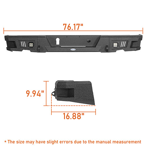 Dodge Ram Front Bumper & Rear Bumper for 2013-2018 Dodge Ram 1500 ultralisk4x4 ULB.6001+6005 34