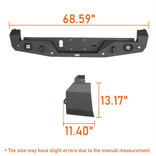 Front Bumper & Rear Bumper Combo for 2016-2023 Toyota Tacoma 3rd Gen ul42024200s 11