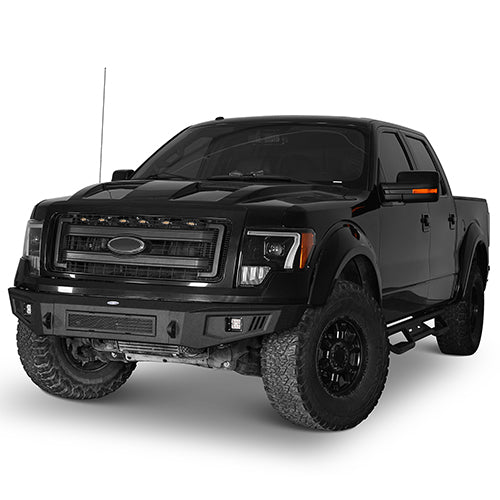 Front Bumper &  Rear Bumper &  Roof Rack Luggage Carrier for 2009-2014 Ford F-150 SuperCrew, Excluding Raptor ultralisk4x4 ULB.8205+8201+8203 3