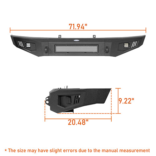 Front Bumper &  Rear Bumper &  Roof Rack Luggage Carrier for 2009-2014 Ford F-150 SuperCrew, Excluding Raptor ultralisk4x4 ULB.8205+8201+8203 35