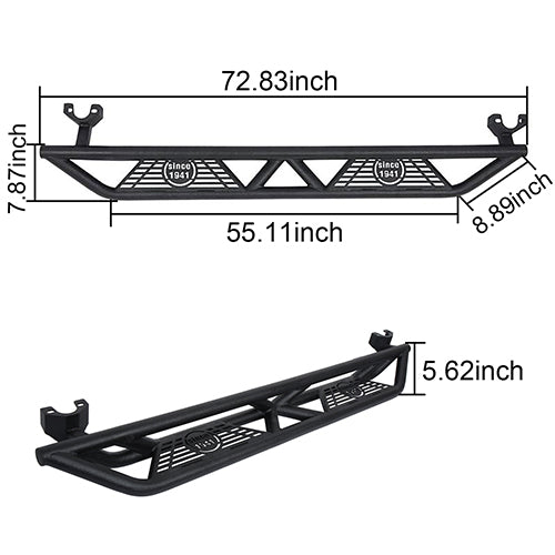 Jeep JK Front Bumper & Rear Bumper & Running Boards for 2007-2018 Jeep Wrangler JK ultralisk4x4 ULB.2013+3018+2030 31