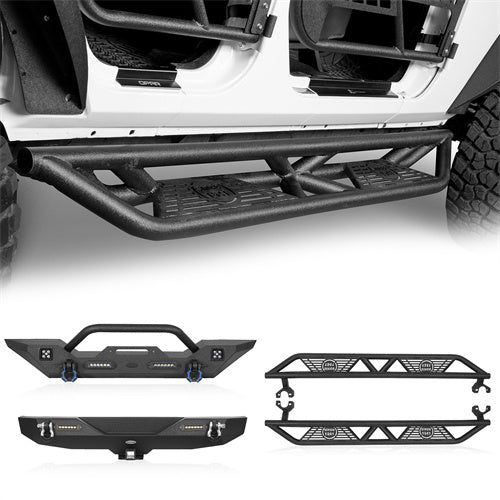 Front Bumper & Rear Bumper & Running Boards(07-18 Jeep Wrangler JK) - ultralisk4x4