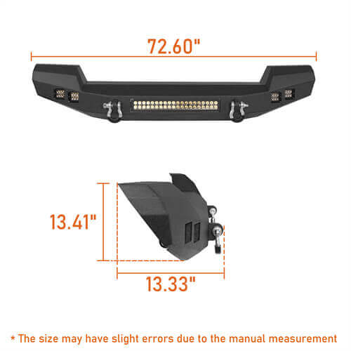 Full Width Front Bumper & Rear Bumper w/Oil Drum Rack Bar for Jeep Wrangler JK JKU ultralisk4x4 ULB.2052+ULB.2015 15