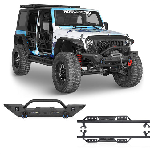 Front Bumper & Side Steps(07-18 Jeep Wrangler JK) - ultralisk4x4