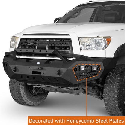 Front Bumper w/Hoop & Rear Bumper for 2007-2013 Toyota Tundra ultralisk4x4 ULB.5200+5201 10