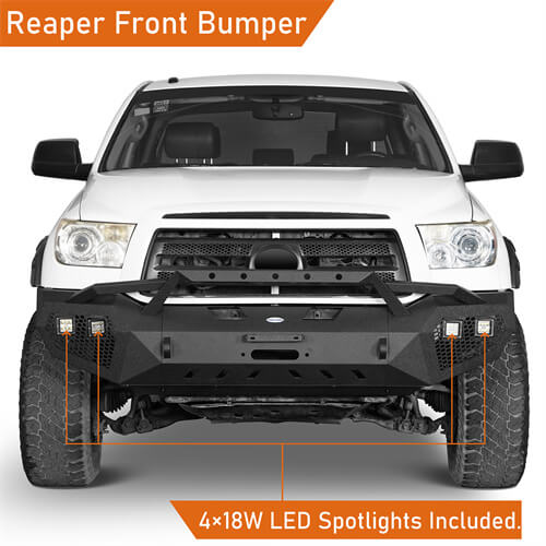 Front Bumper w/Hoop & Rear Bumper for 2007-2013 Toyota Tundra ultralisk4x4 ULB.5200+5201 8