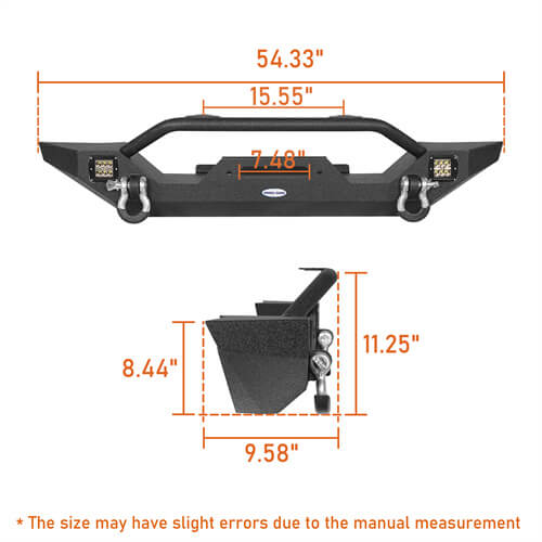 Different Trail Mid Width Front & Rear Bumper Combo For 1997-2006 Jeep Wrangler TJ - ultralisk 4x4