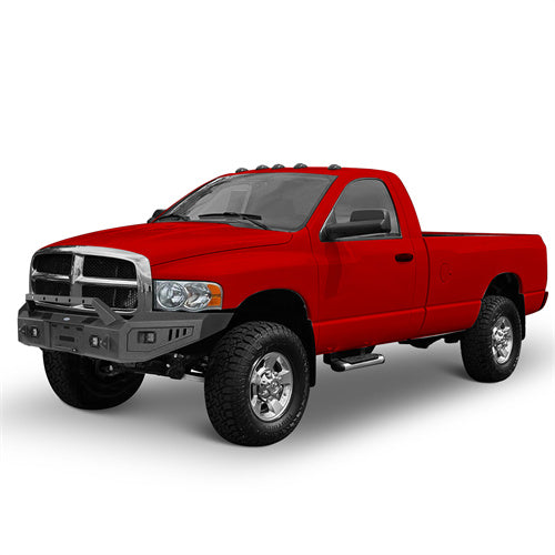 Off-Road Front Bumper w/ Winch Plate & LED Spotlights For 2003-2005 Ram 2500(Excluding Diesel Models) - Ultralisk4x4