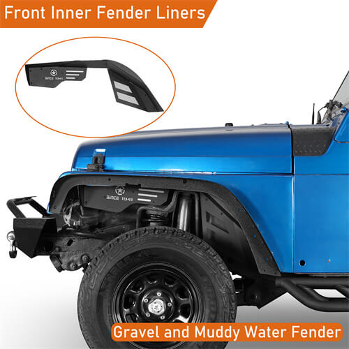 Road Trip Front Inner Fender Liners For 1997-2006 Jeep Wrangler TJ - Ultralisk4x4 - u1034s -4