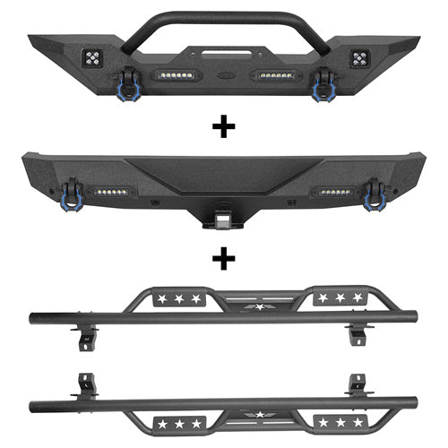 Front Bumper & Rear Bumper & Running Boards Side Steps(18-24 Jeep Wrangler JL) - ultralisk4x4