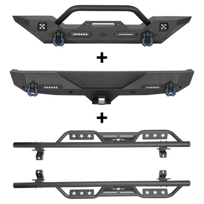 Front Bumper & Rear Bumper & Running Boards Side Steps(18-24 Jeep Wrangler JL) - ultralisk4x4