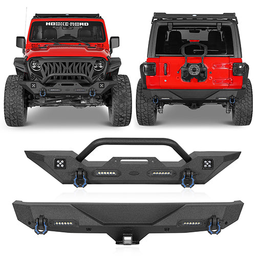 Different Trail Front & Rear Bumper Combo For 2018-2024 Jeep Wrangler JL - Ultralisk 4x4