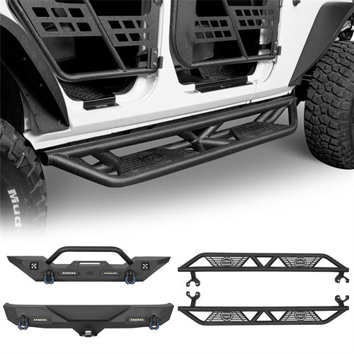 Front Bumper & Rear Bumper & Running Boards(07-18 Jeep Wrangler JK) - ultralisk4x4