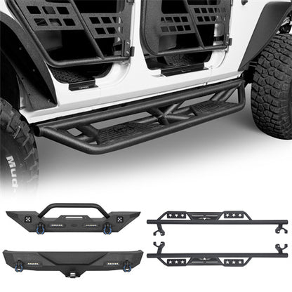 Front Bumper & Rear Bumper & Side Steps(07-18 Jeep Wrangler JK) - ultralisk4x4