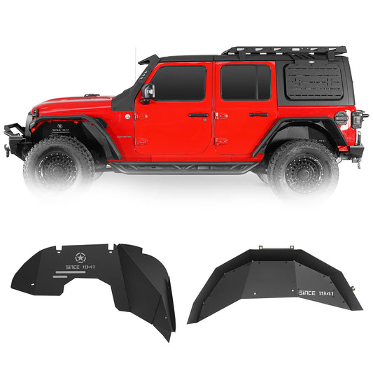 Aluminum Front & Rear Inner Fender Liners For 2018-2025 Jeep Wrangler JL - Ultralisk4x4