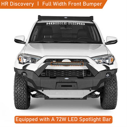 Full-Width Front Bumper w/ LED Light Bar For 2014-2024 Toyota 4Runner - Ultralisk4x4-u9814s-4