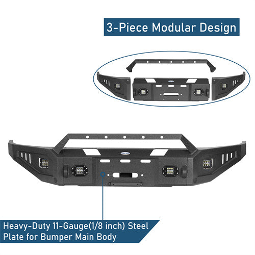 Offroad Steel Full Width Front Bumper (2015-2018 Ram 1500 Rebel) - Ultralisk 4x4