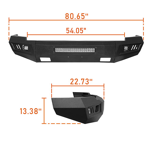 Front Bumper & Rear Bumper for 2007-2013 Chevy Silverado 1500 2nd Generation - ultralisk4x4 ULB.9021+9025 22